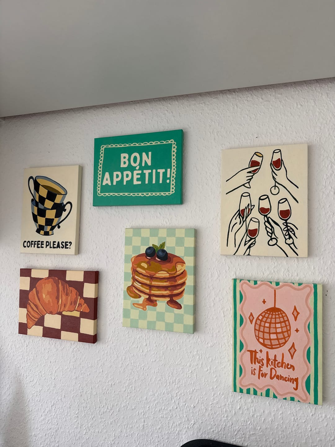 Customer photo review of Malen nach Zahlen – 6 Mini-Gemälde | Küchen-Set