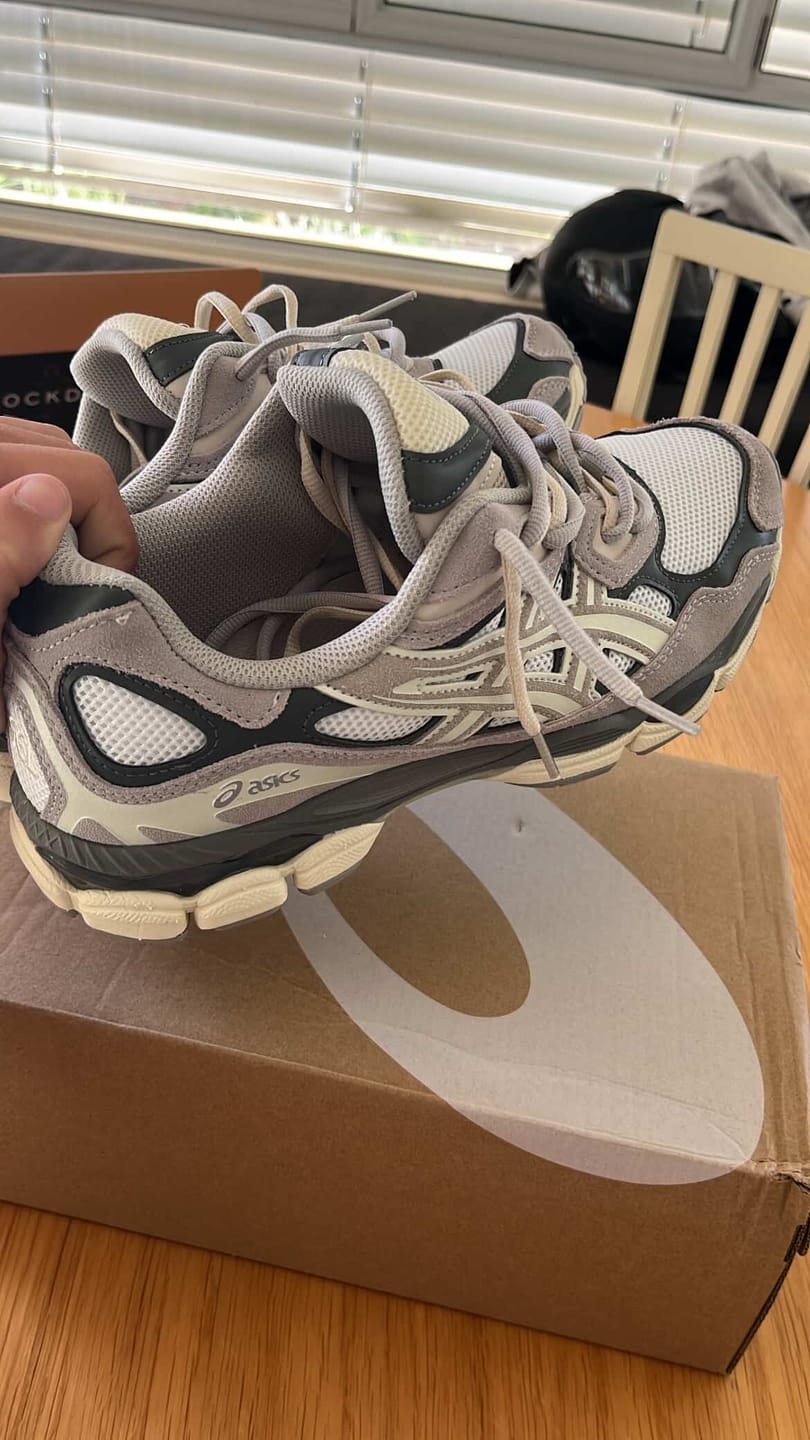 Customer photo review of Asics Gel NYC ‘Cream Oyster Grey’