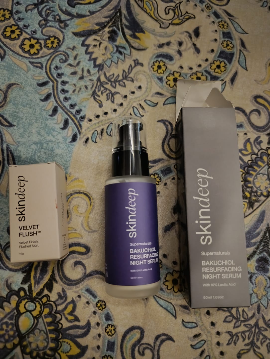 Customer photo review of BAKUCHIOL RESURFACING NIGHT SERUM - with 10% Lactic Acid