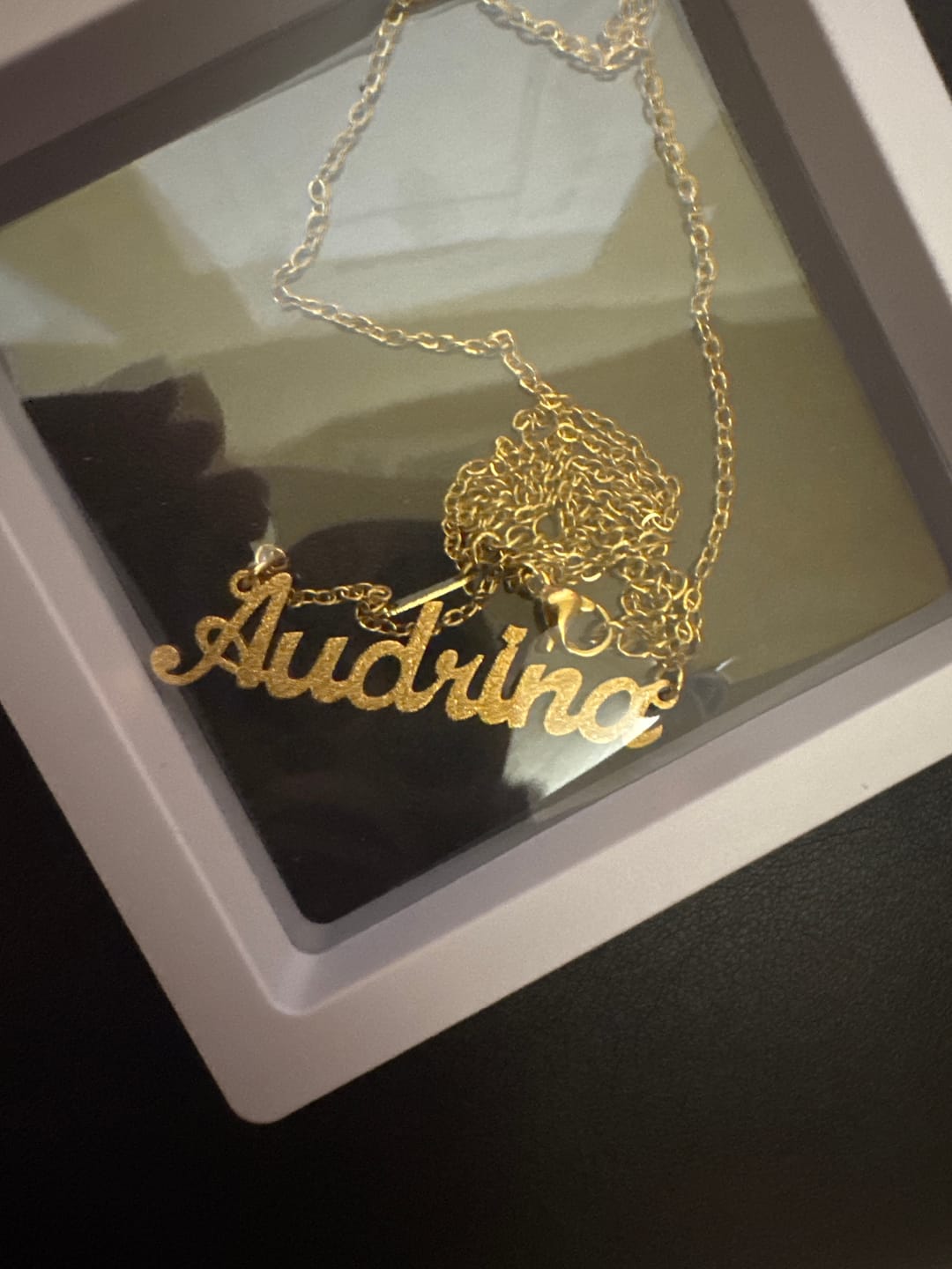Customer photo review of Diamond Cut Name Necklace