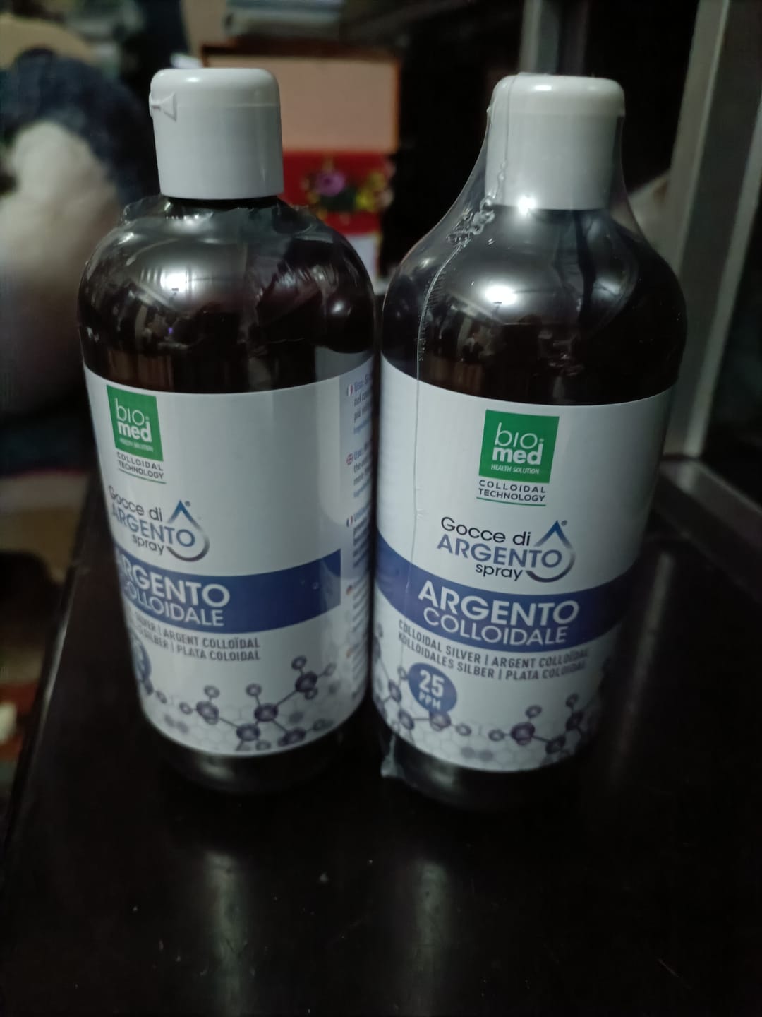 Customer photo review of Argento colloidale spray sublinguale 25 ppm - 500 ml