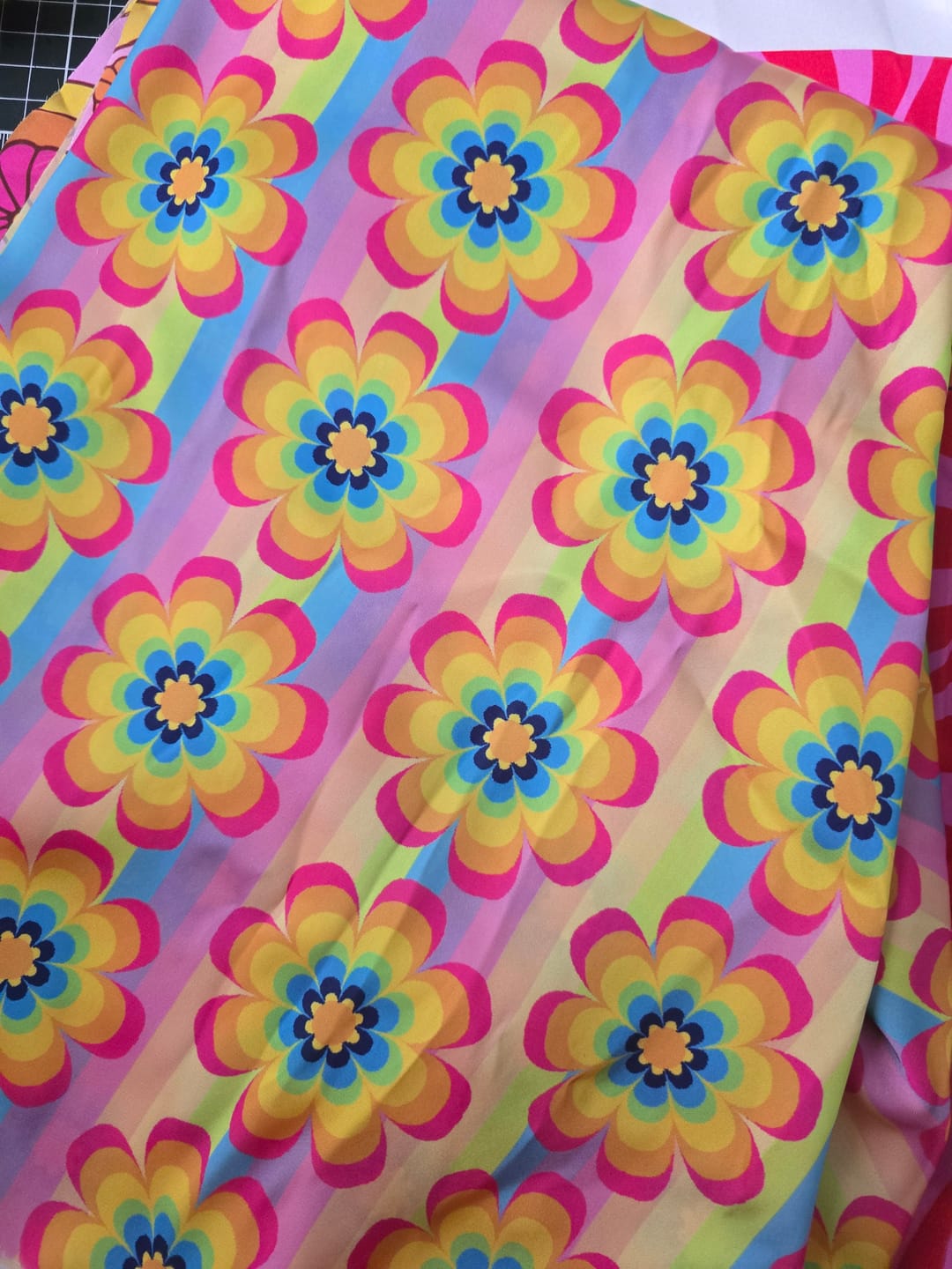 Customer photo review of Rainbow Floral Fabric By Metre