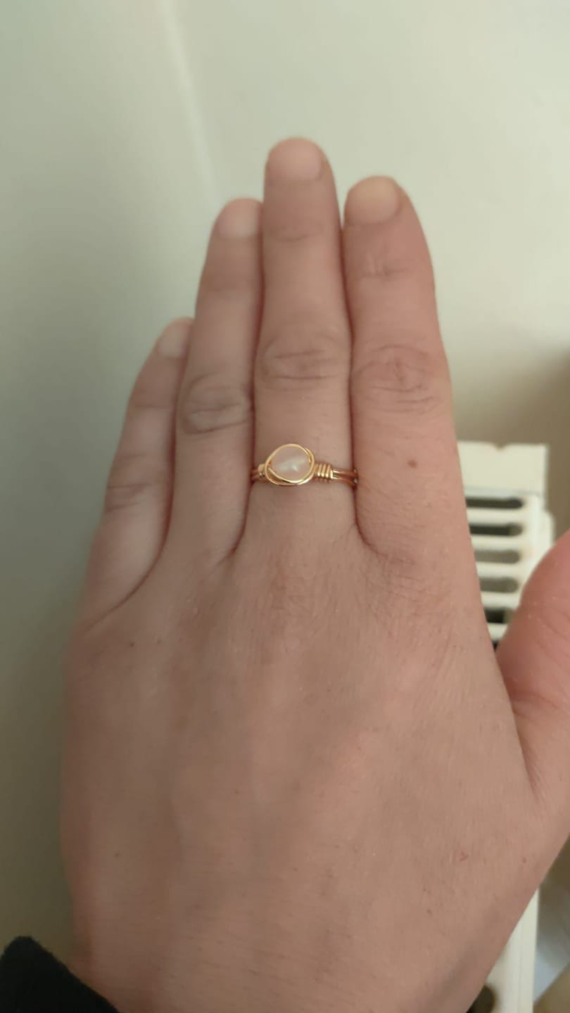 Customer photo review of Pembe Kuvars Yüzük Seti