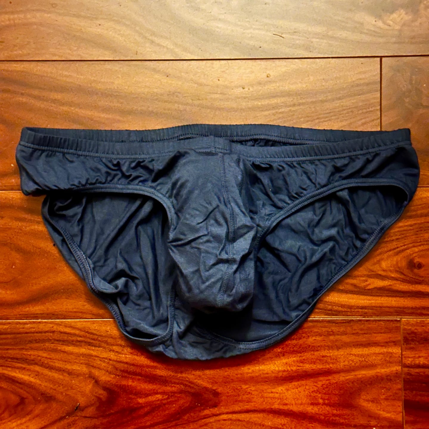 Customer photo review of Modal 0in Low-Rise Bikini Briefs No Fly 3pk Black/Blue/Gray