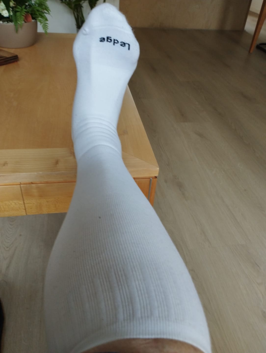 Customer photo review of 3-Pack | Essential Compression Socks White