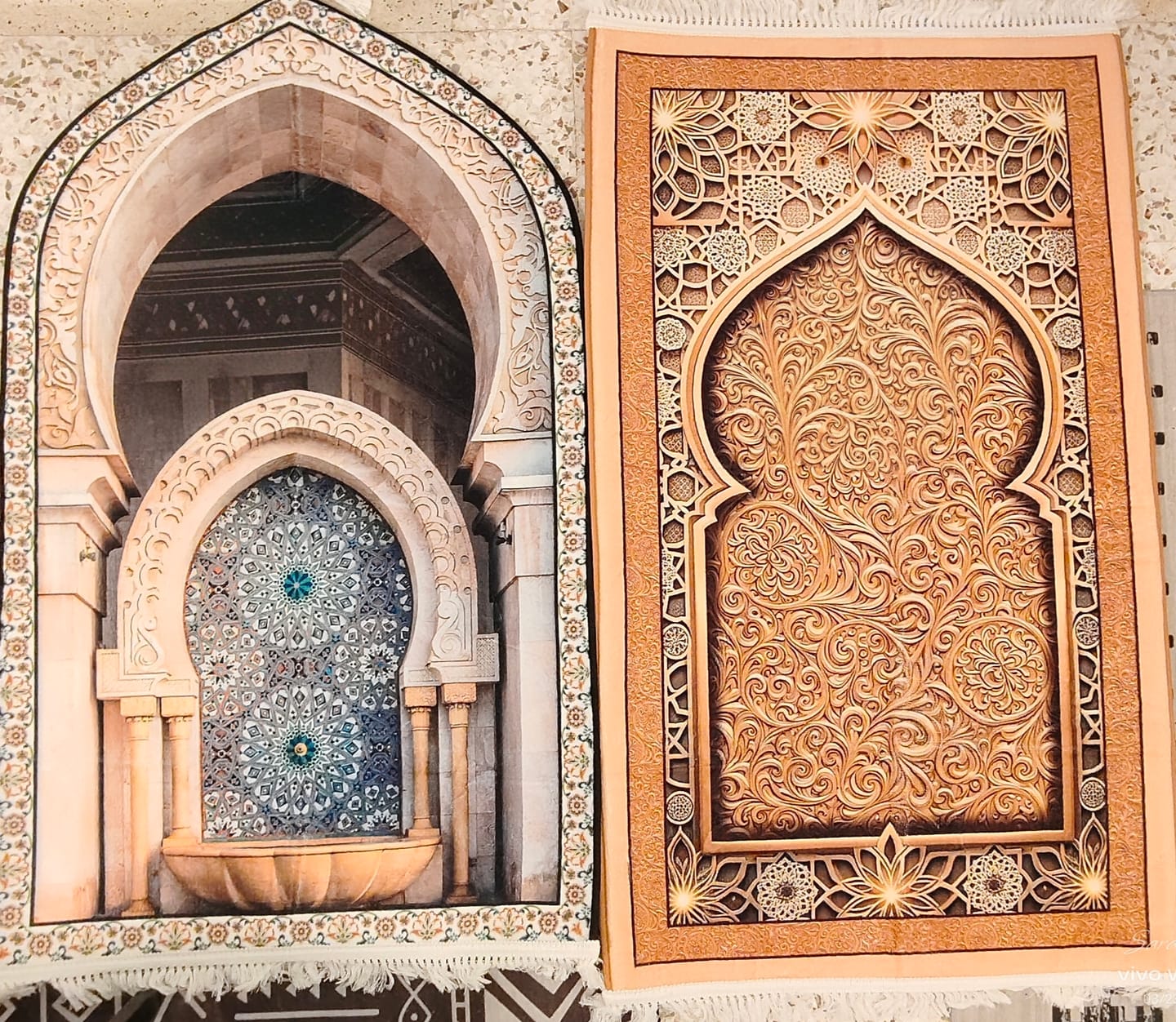 Customer photo review of 3D Mihrab Premium Padded Prayer Mat