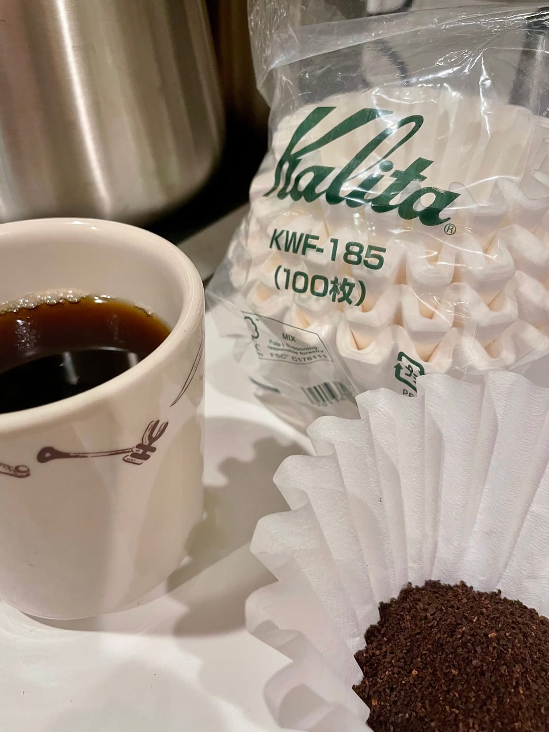 Customer photo review of Kalita Wave 185 Coffee Filters - 100ct