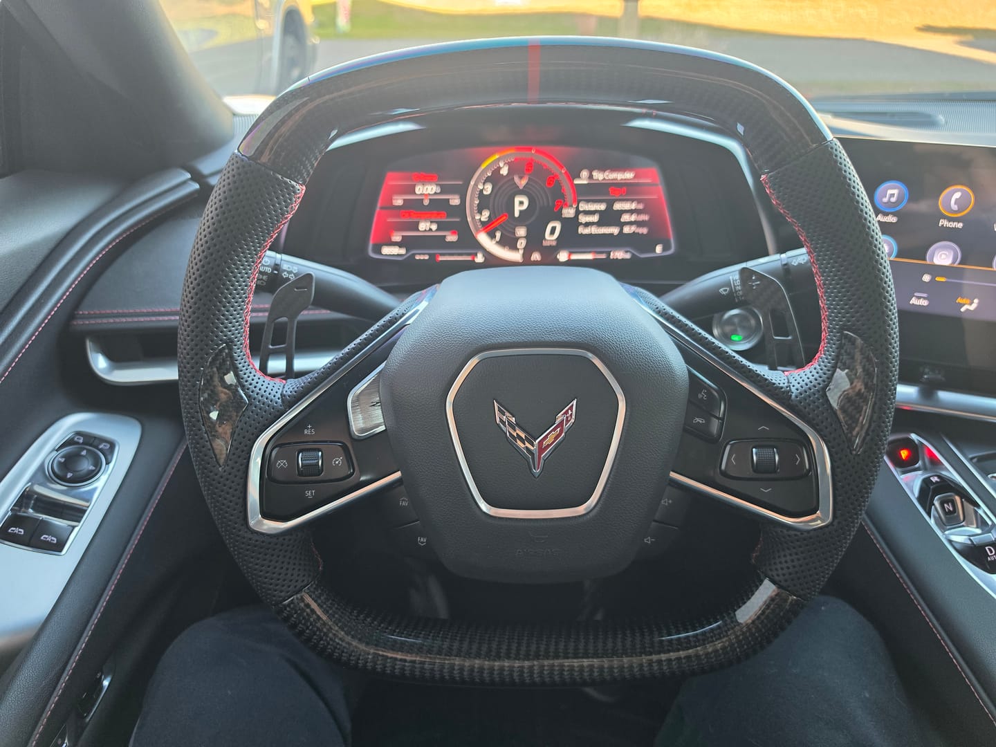 Customer photo review of 2020-Up Corvette C8 Steering Wheel Magnetic Paddle Shifter Pair
