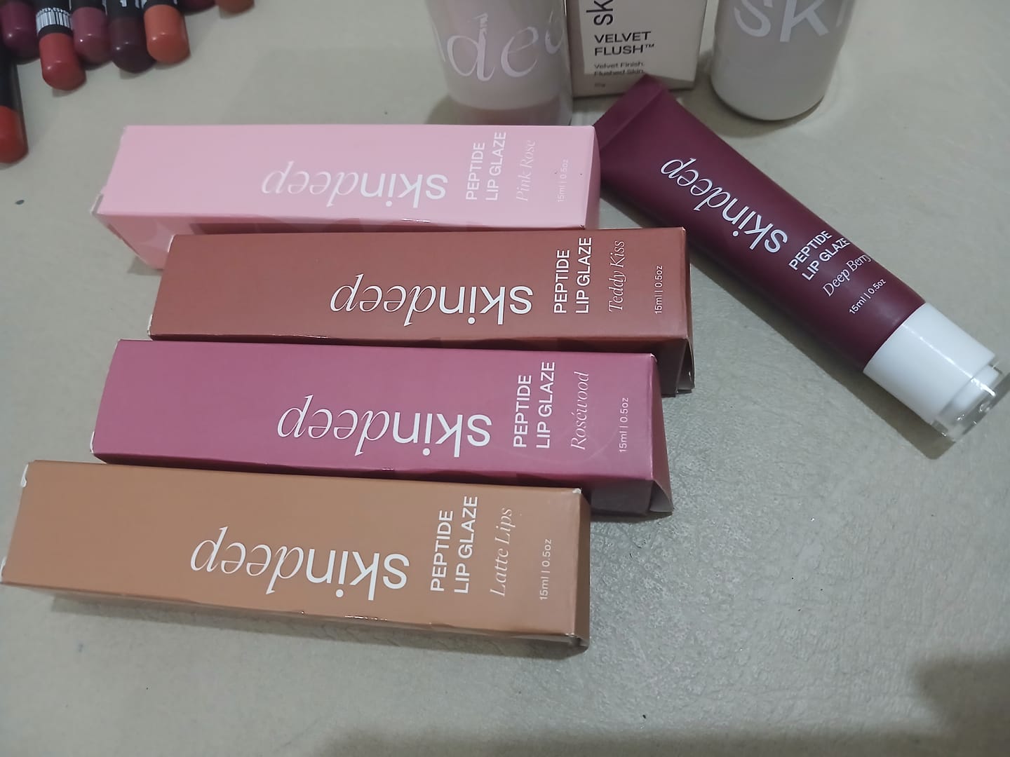 Customer photo review of Peptide Lip Glaze Set