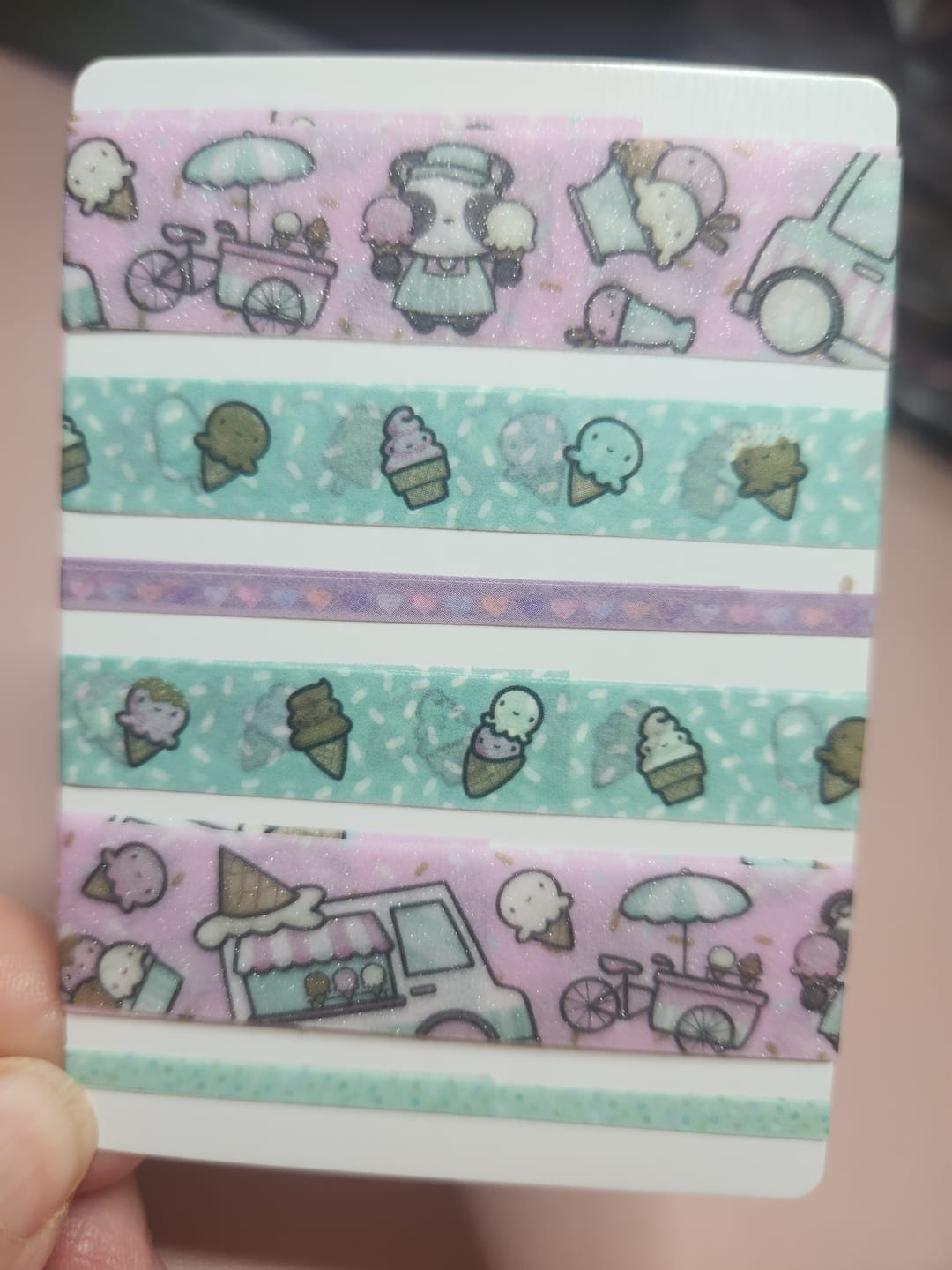 Customer photo review of Icecream Date Washi Tapes (Set of 2)
