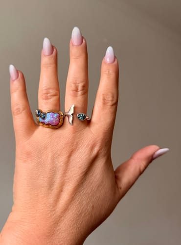 Customer photo review of Cry Me a River Pink Opal Ring