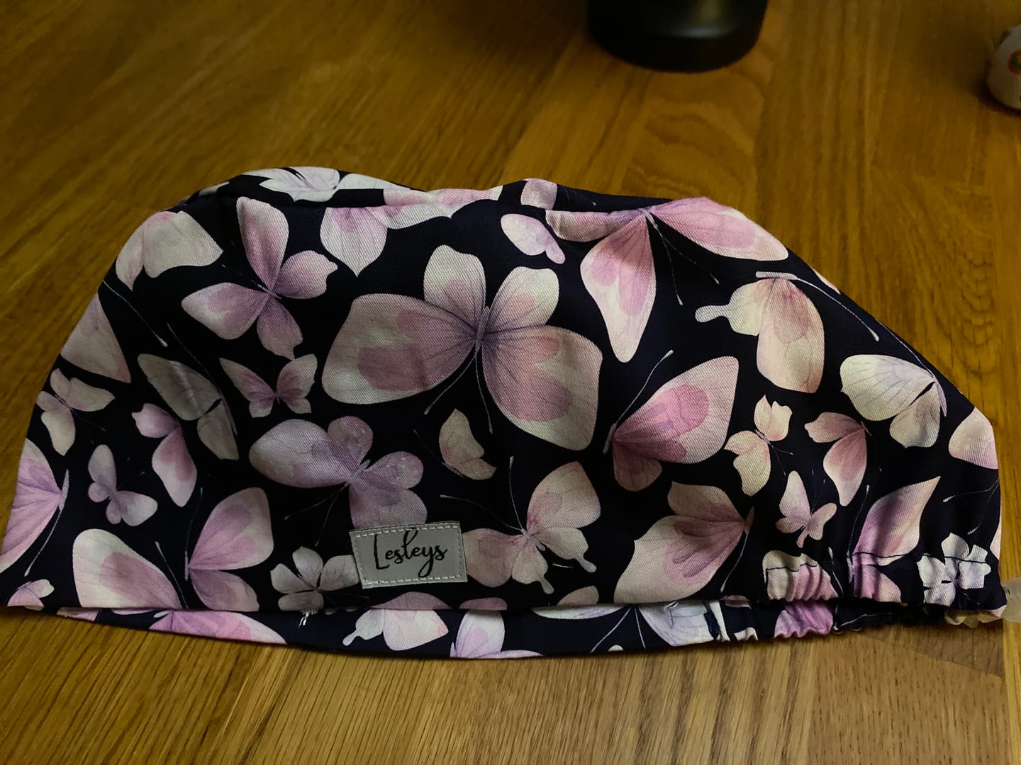 Customer photo review of OP-Haube Rosa Schmetterlinge - Komfort