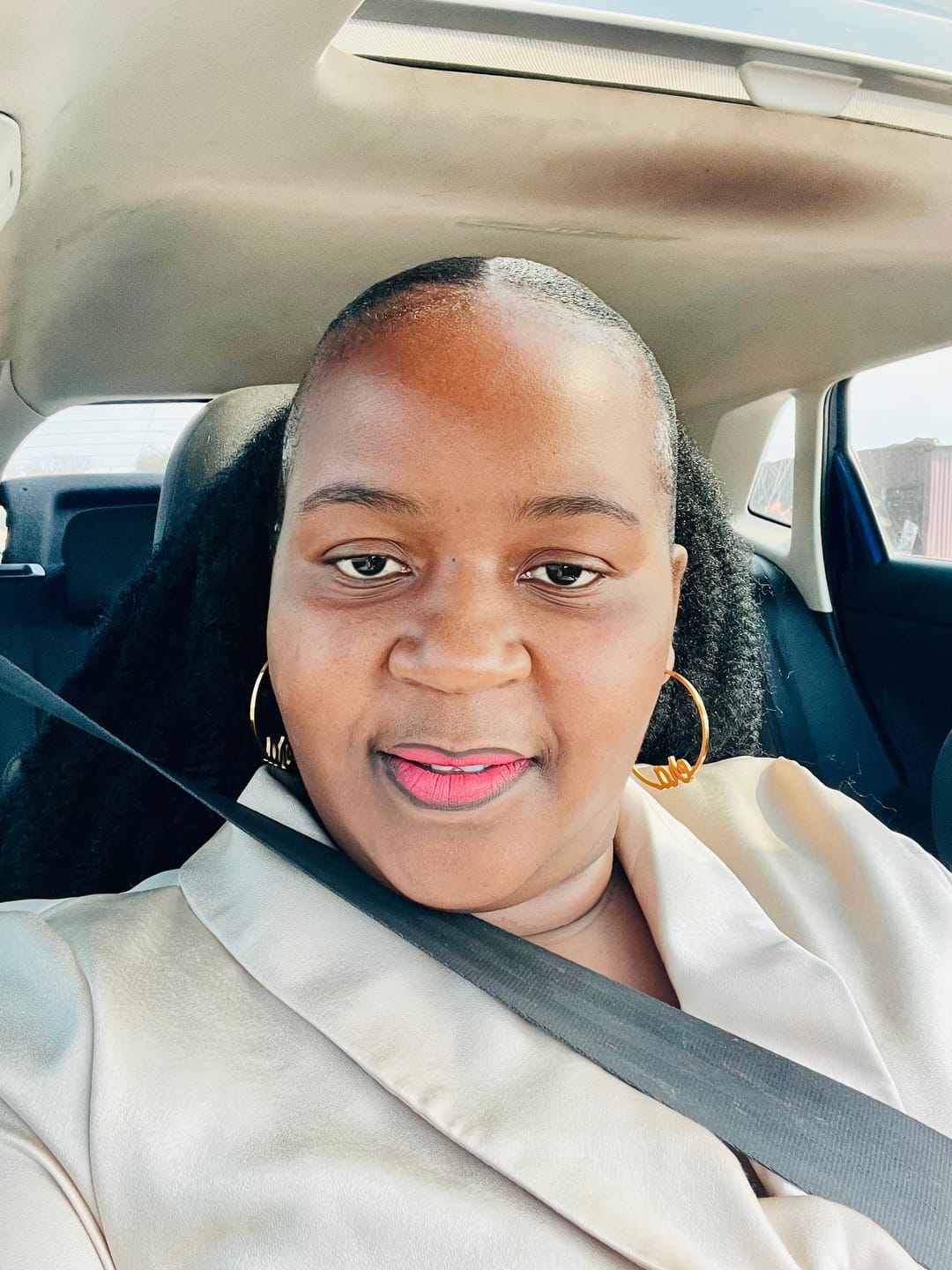 Customer photo review of Gold Precious Era Logo Hoops