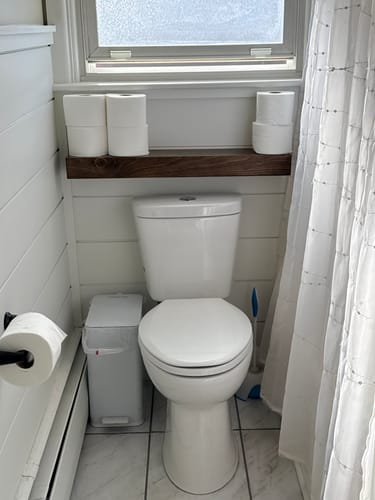 Customer photo review of Modern 3" Thick Floating Shelves