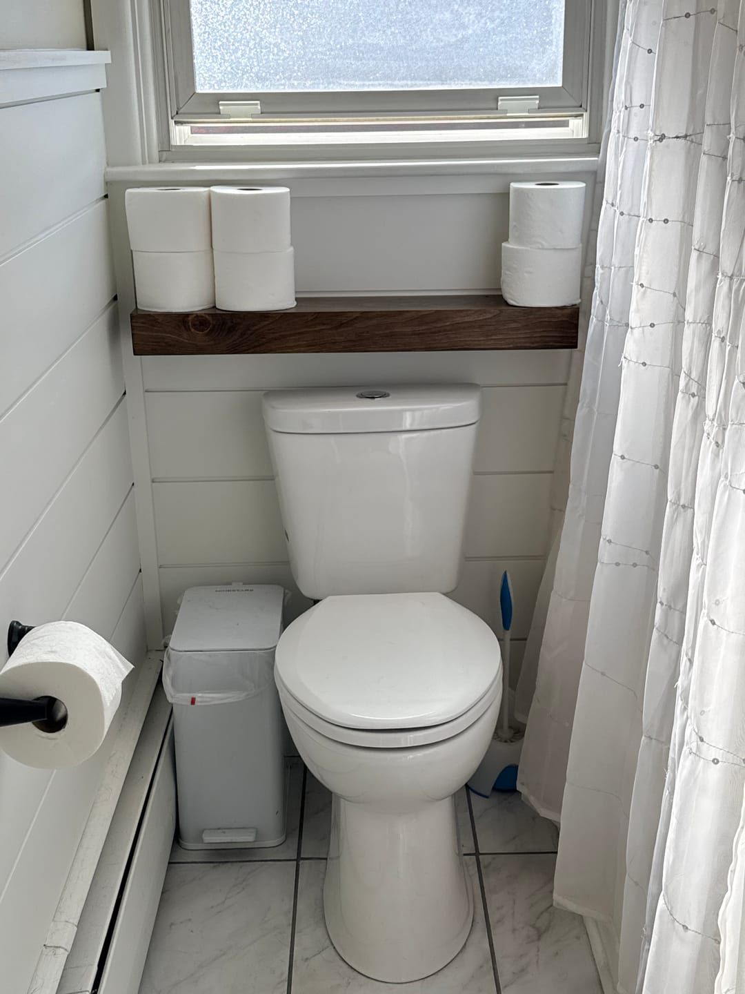 Customer photo review of Modern 3" Thick Floating Shelves
