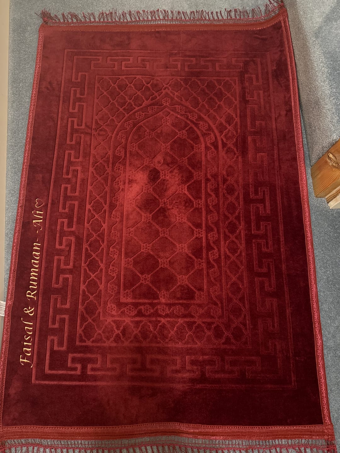 Customer photo review of 4 PRAYERMATS - FAMILY SET