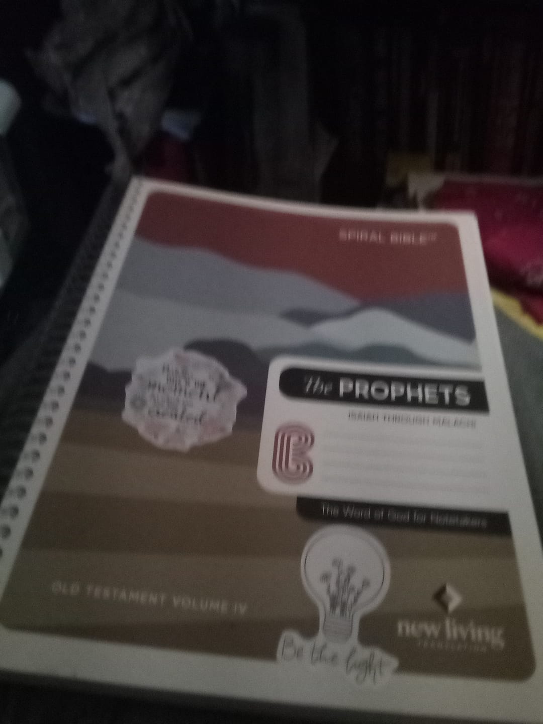 Customer photo review of Spiral Bible™ - NLT - Isaiah - Malachi (Softcover)