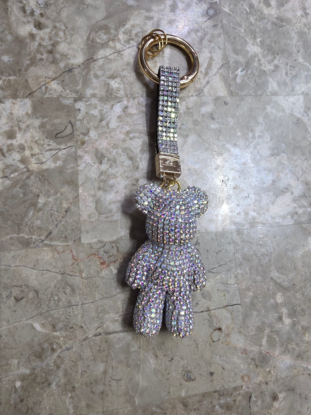 Customer photo review of Frosted Bear Keychain