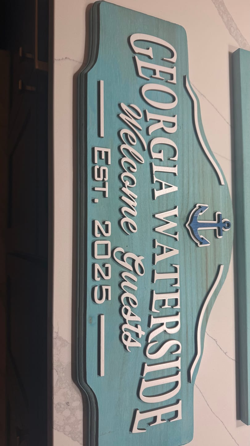 Customer photo review of Custom Wooden Sign