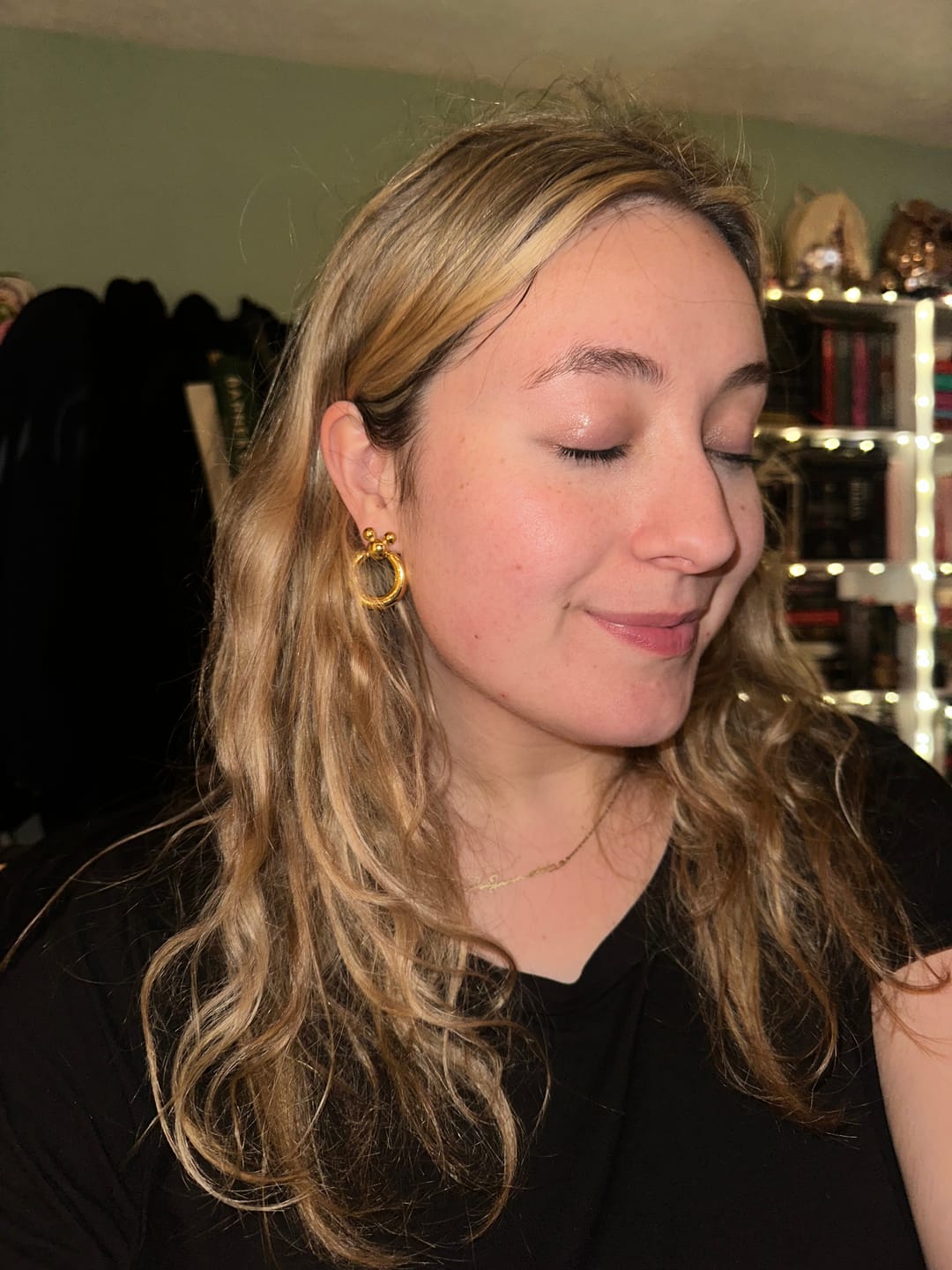 Customer photo review of Mega Leader of the Club Earrings