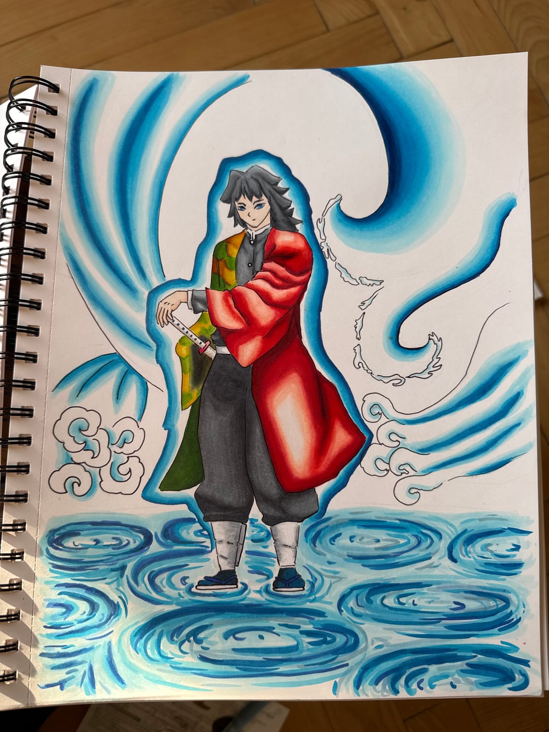 Customer photo review of Ohuhu Heavyweight Bleedproof Double-Sided Marker Pad, Spiral-Bound - Kamakou