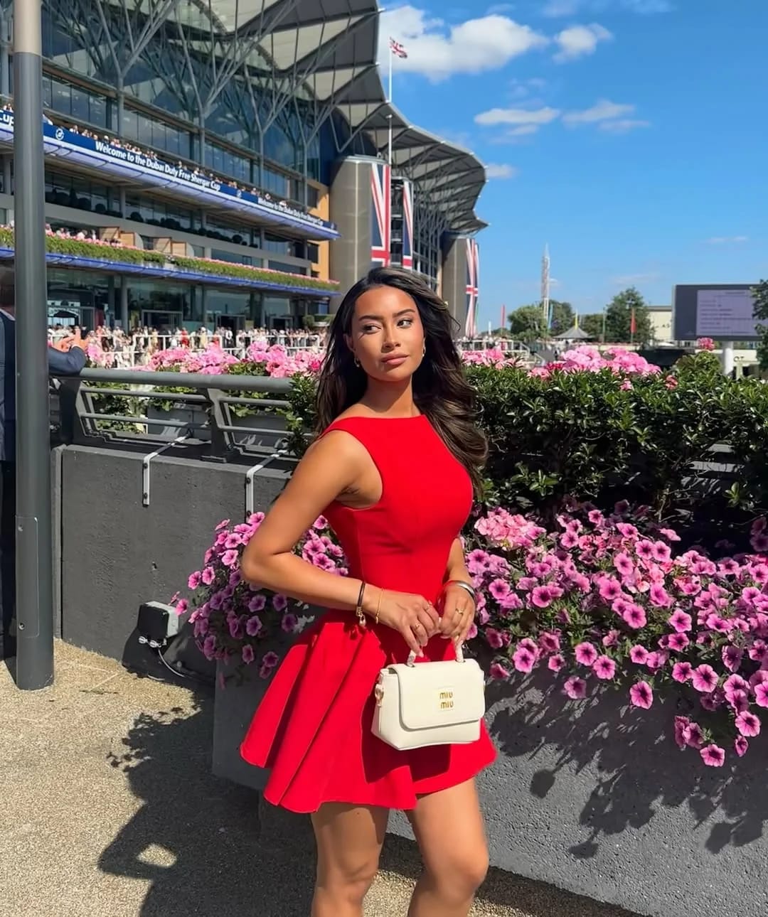 Customer photo review of Rina Ruffled Backless Mini Dress