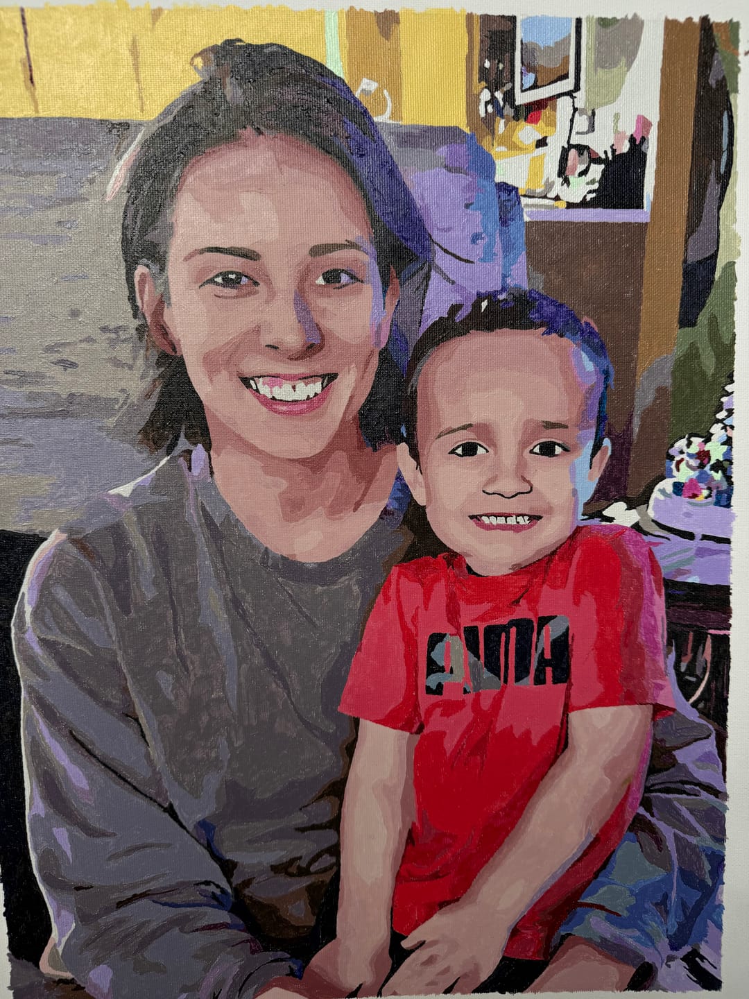 Customer photo review of Paint Your Pet by Numbers - Personalized Pet Portraits