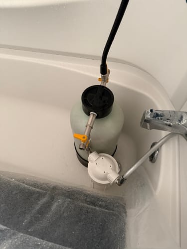 Customer photo review of Shower Water Softener System