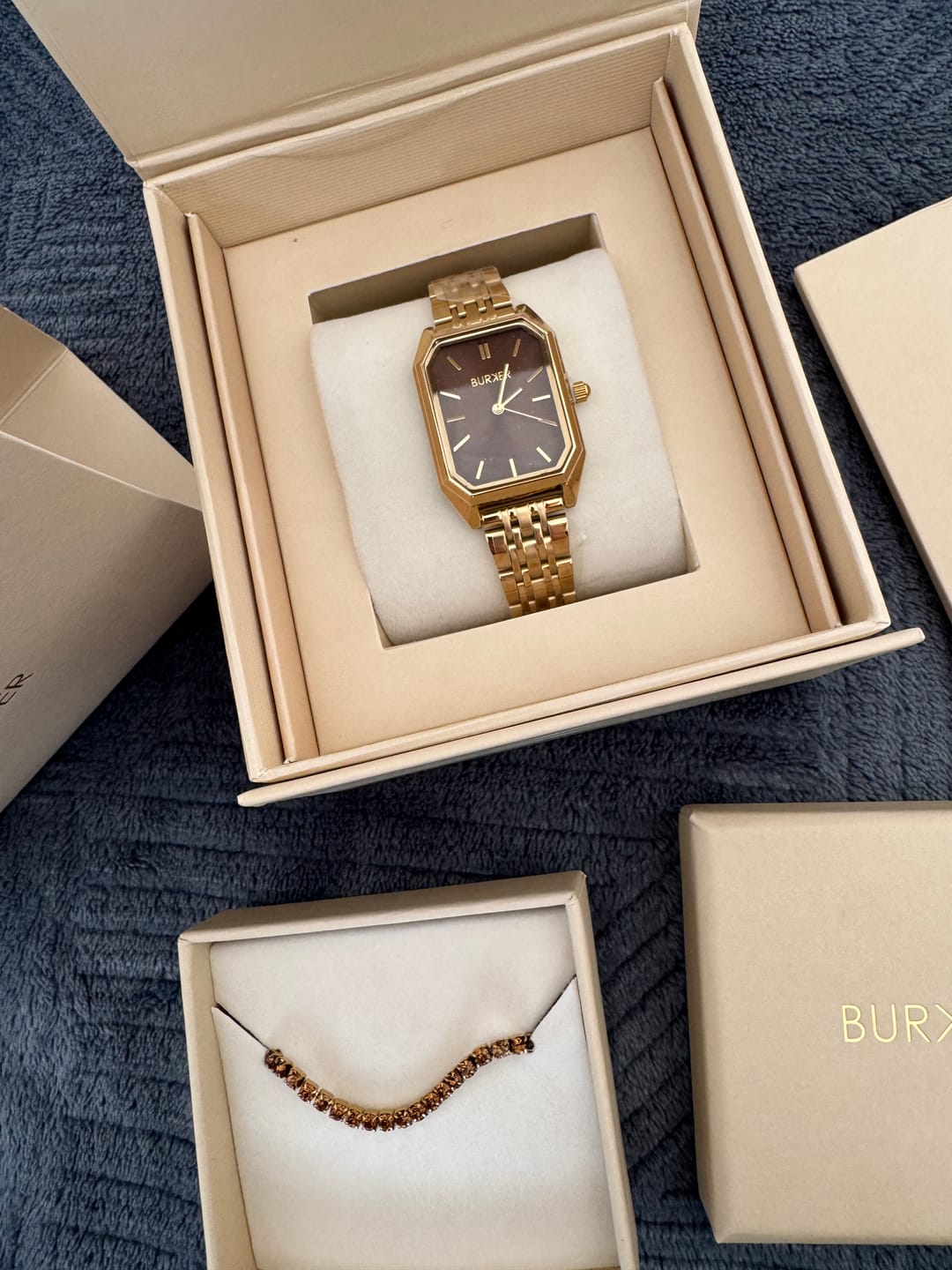 Customer photo review of Ava Gold Brown Bracelet