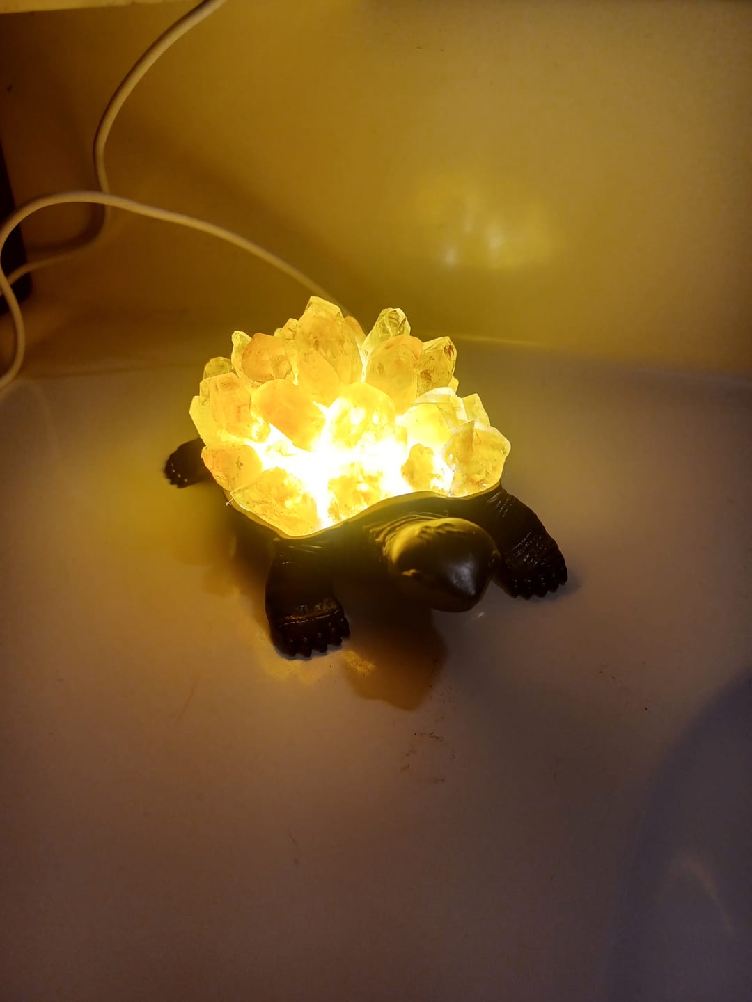 Customer photo review of Crystal Turtle Night Light - Feng Shui Energy Decor