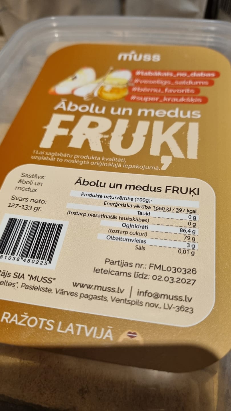 Customer photo review of Fruķi Ābolu-Melleņu