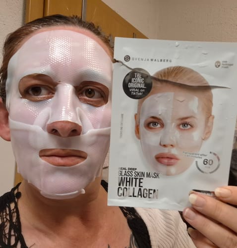 Customer photo review of Glassskinmask® - 10er Pack - Hydrogel Gesichtsmaske für strahlende Haut