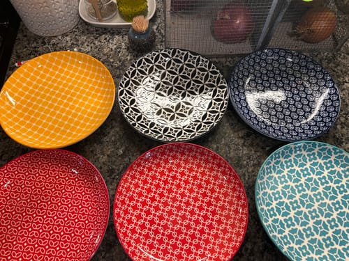 Customer photo review of Mosaian Salad Plates - Set of 6