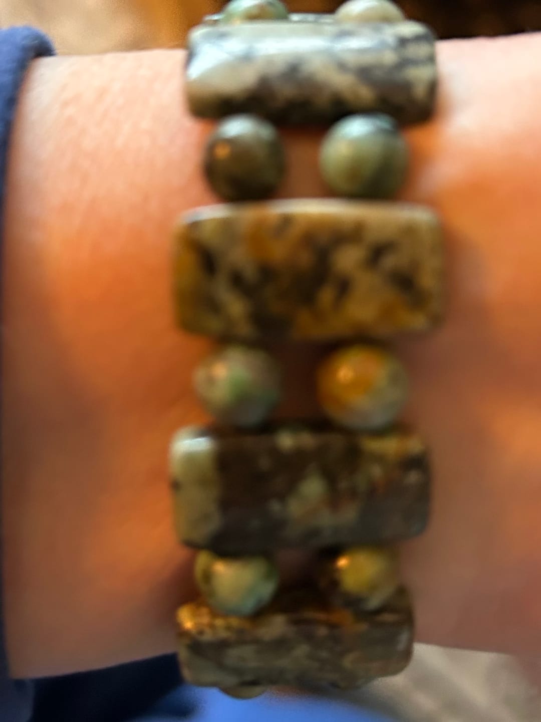 Customer photo review of Ancient Forest Stretch Apple Watch Strap