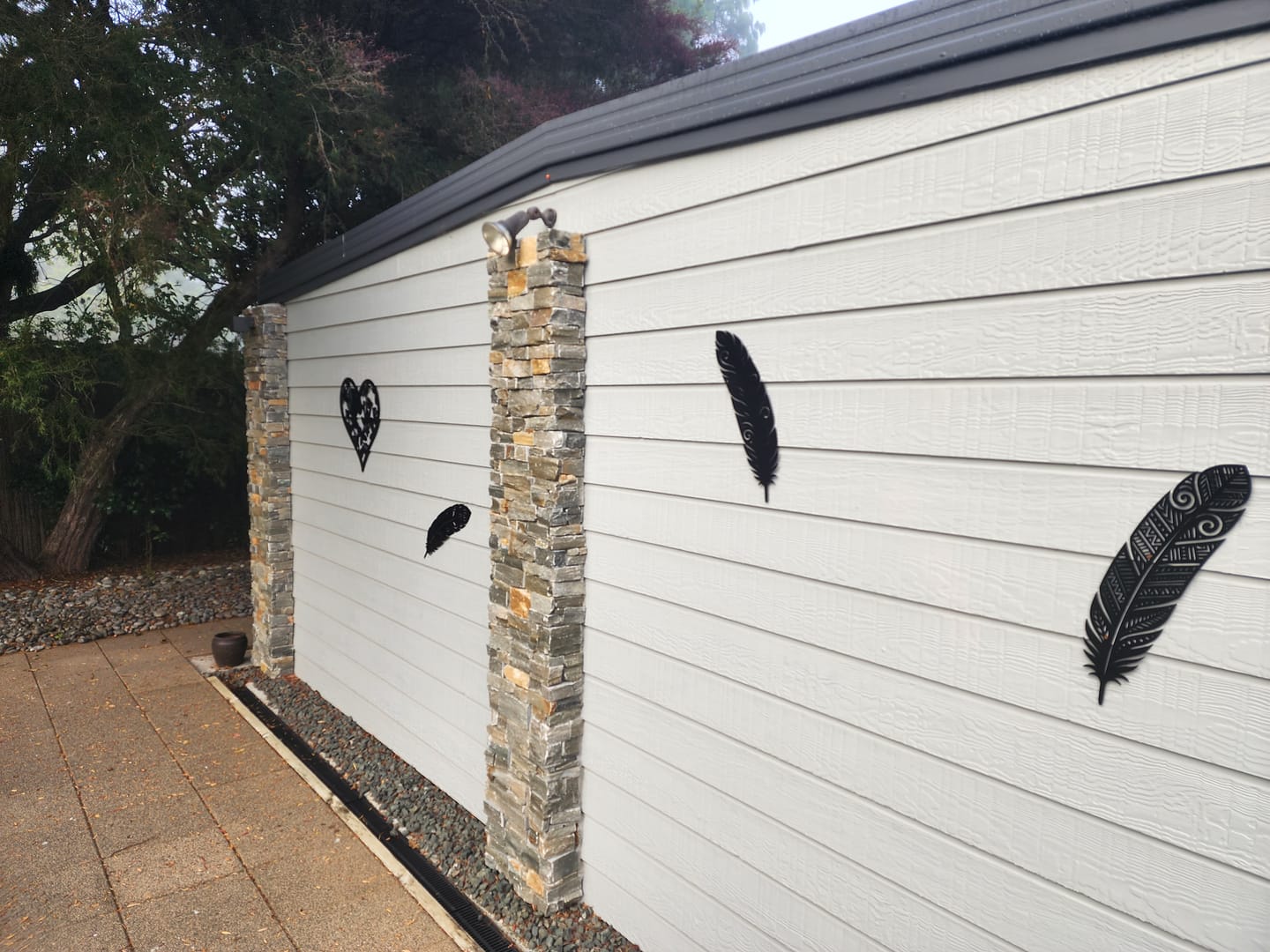 Customer photo review of Pohutukawa Fantail Heart Wall Art