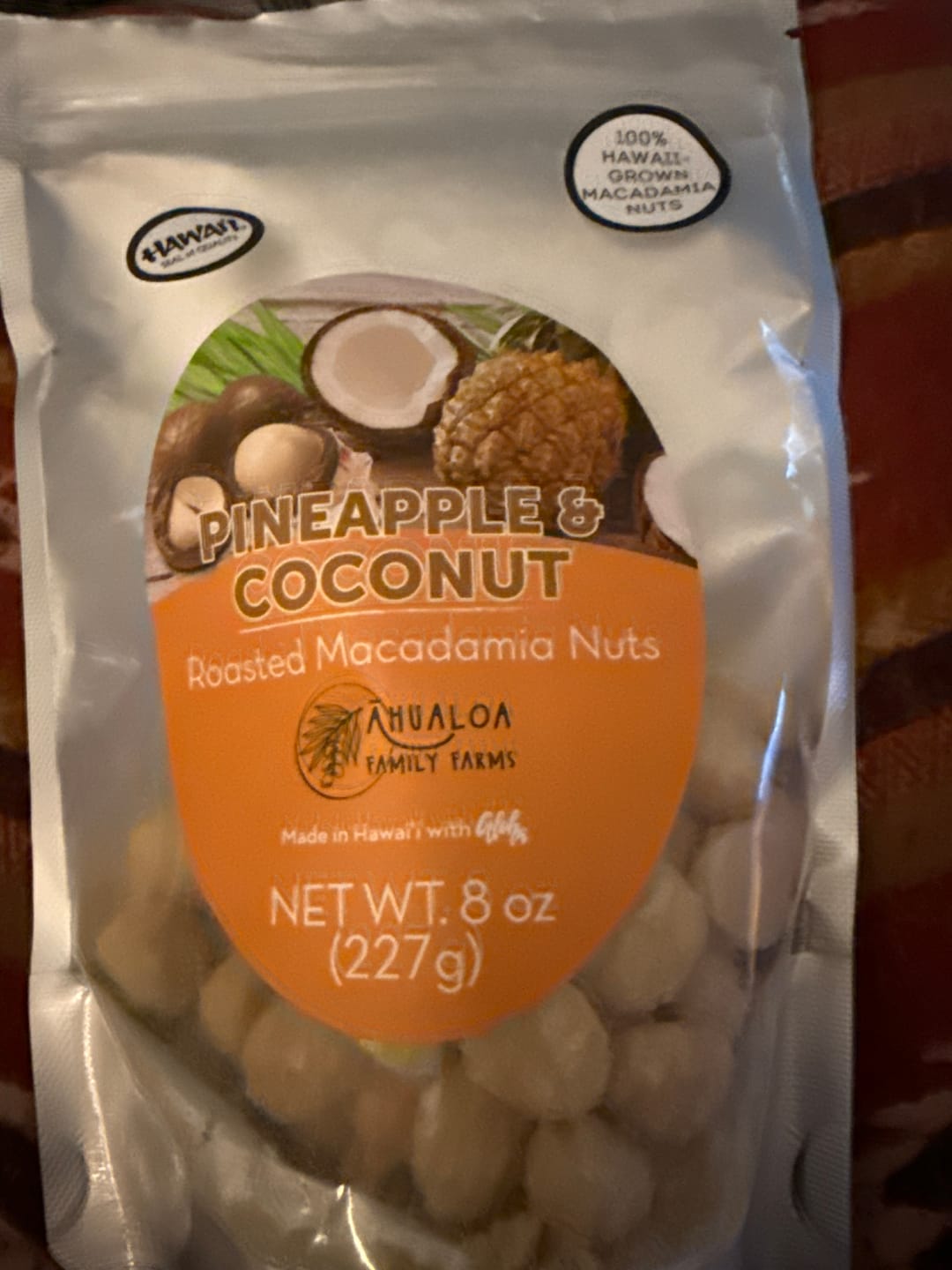 Customer photo review of Pineapple & Coconut Macadamia Nuts
