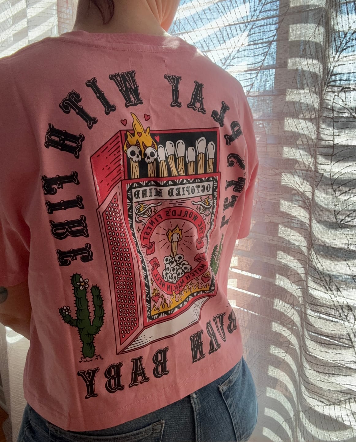 Customer photo review of Burn Baby T-Shirt