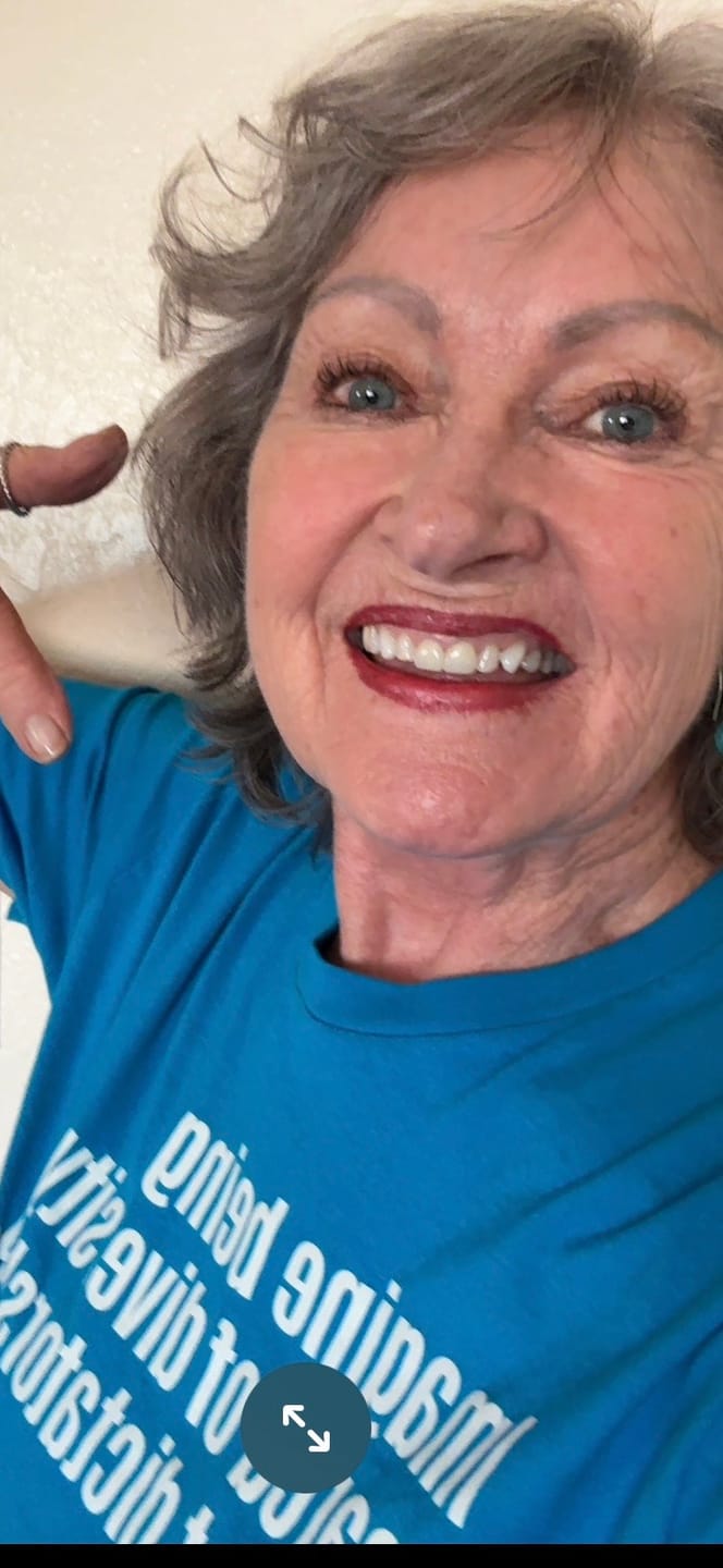 Customer photo review of Imagine Being Scared of Diversity But Not Dictatorship Unisex Tee
