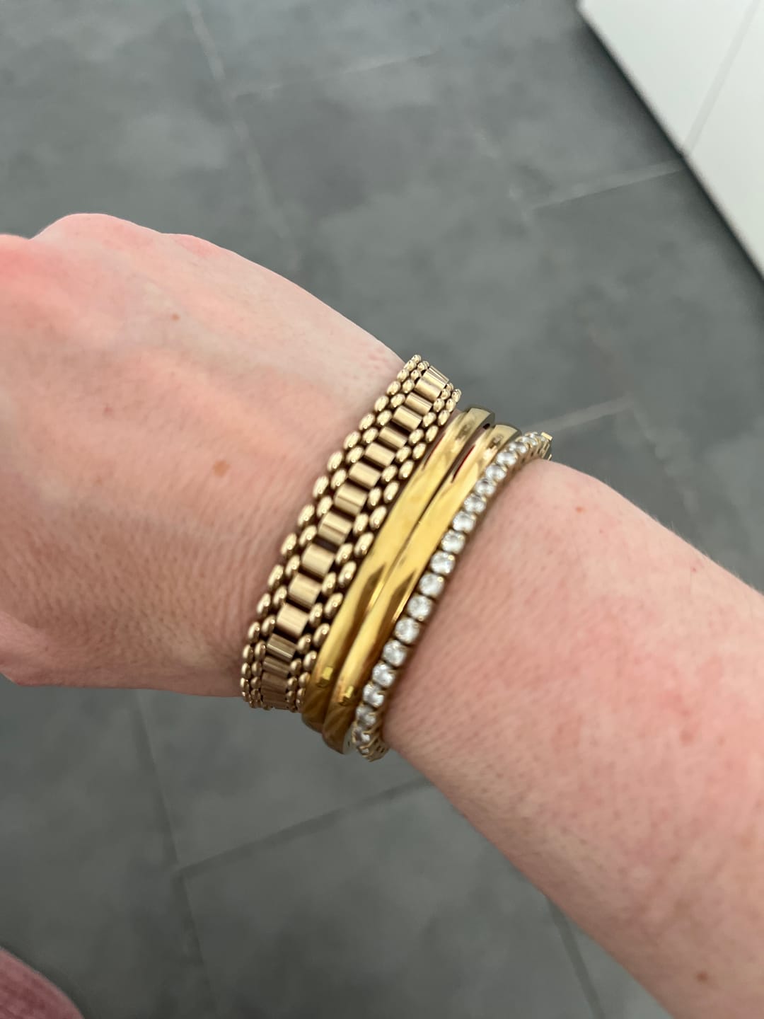 Customer photo review of Luxe Tennis Bracelet