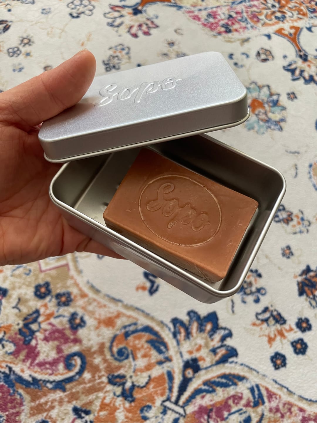 Customer photo review of Metallinen matkarasia palasaippualle