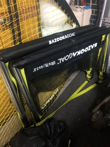 Customer photo review of Bazooka Goal Aluminium - 4ft Hybrid Pop Up Goal - 120x75cm