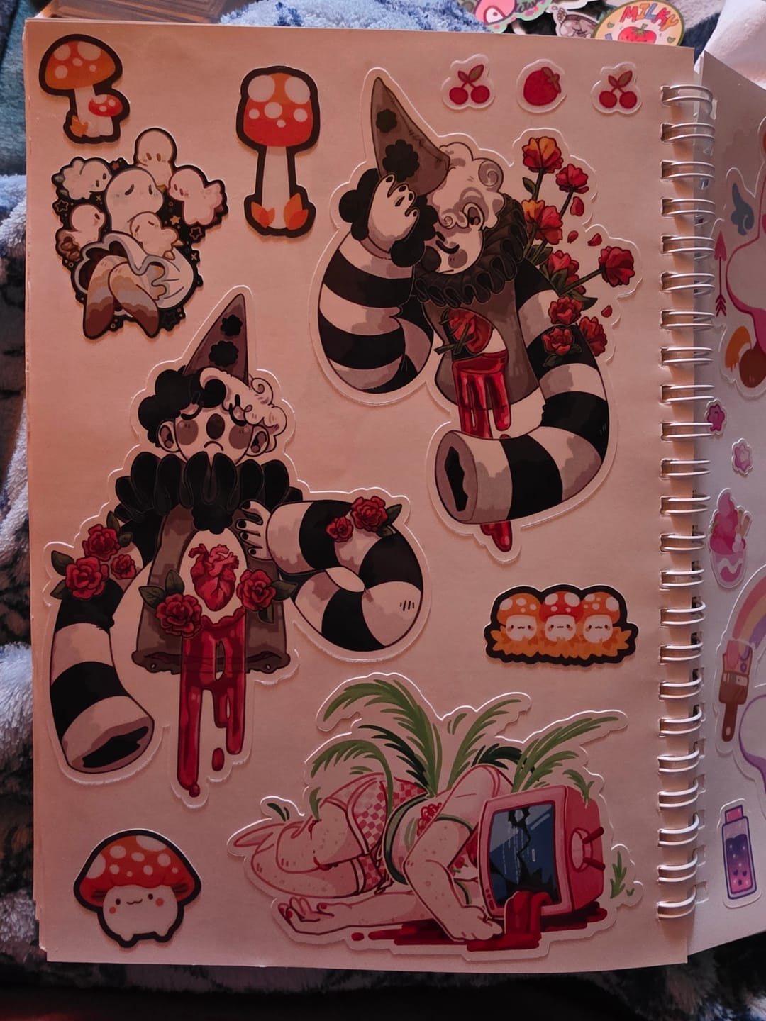 Customer photo review of Bleeding Heart Clown Stickers