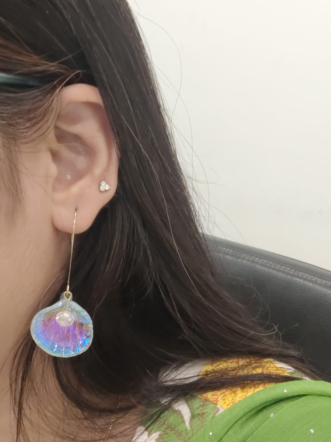 Customer photo review of Trinal Solitaire Stud Earrings
