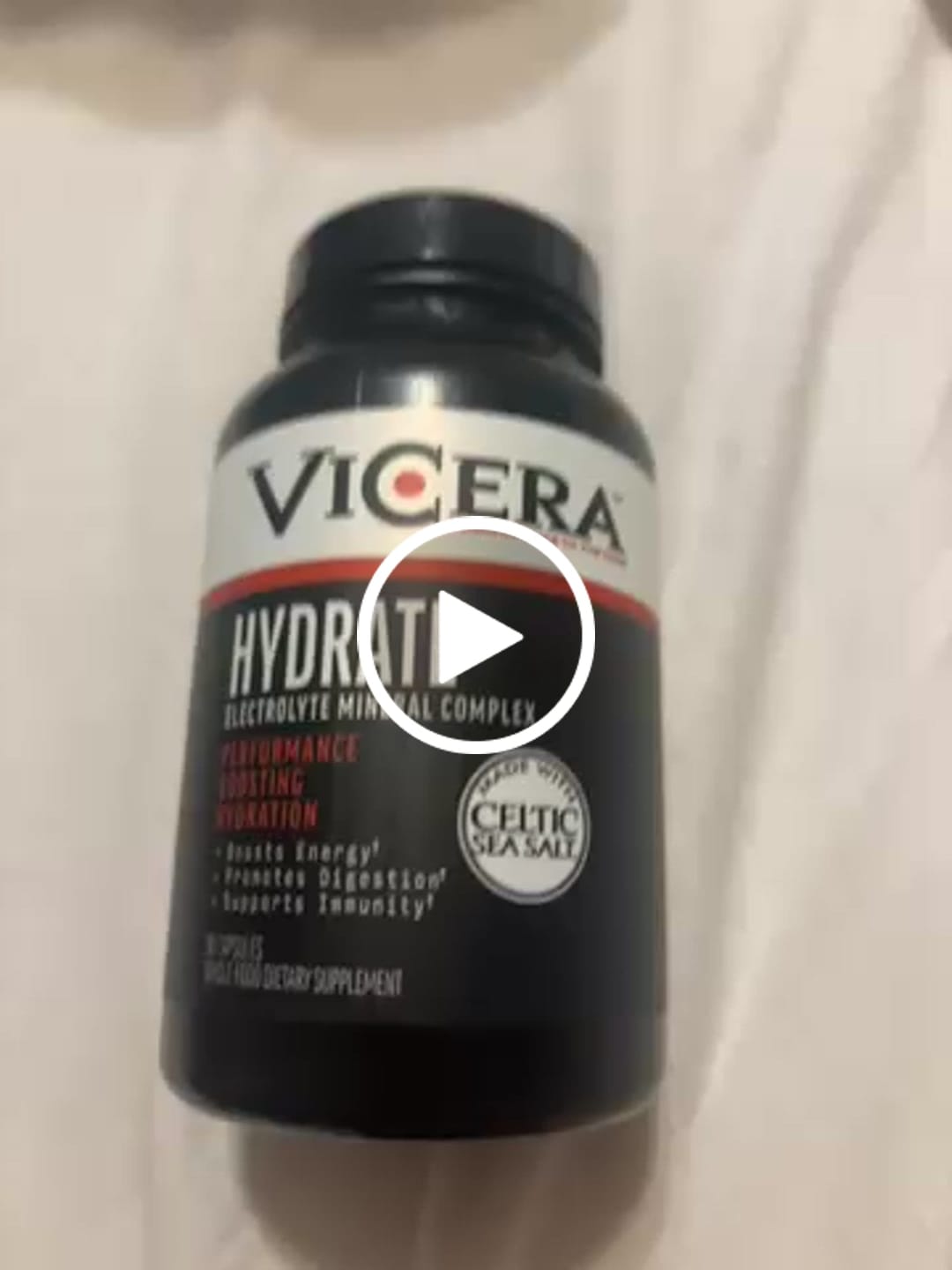 Customer video review of HYDRATE