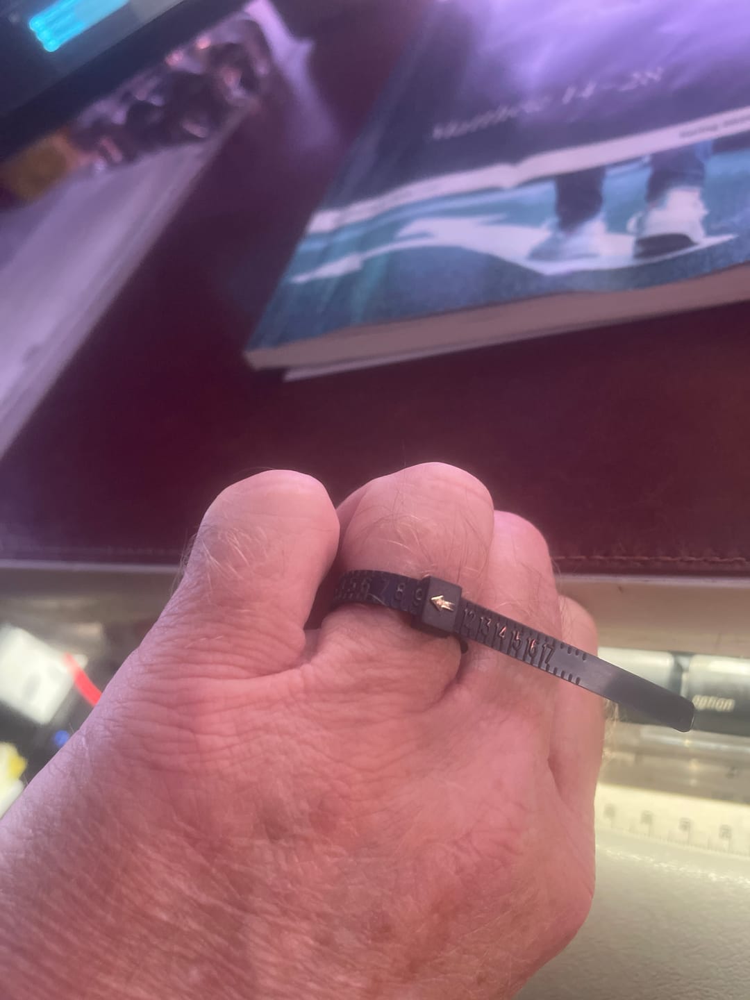 Customer photo review of Free Finger Sizer