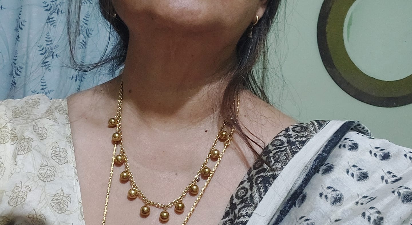 Customer photo review of Beaded Grace Necklace