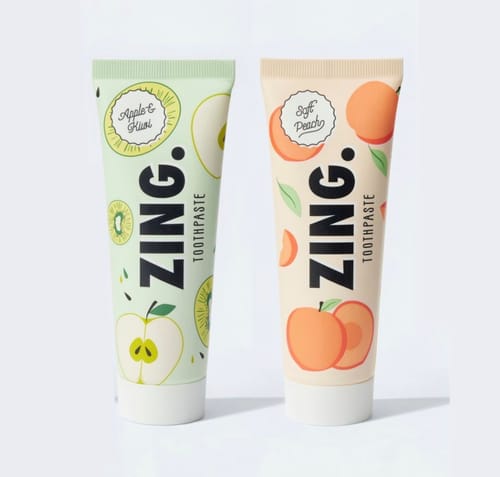 Customer photo review of Bestseller Toothpaste Duo (Peach + Apple & Kiwi)