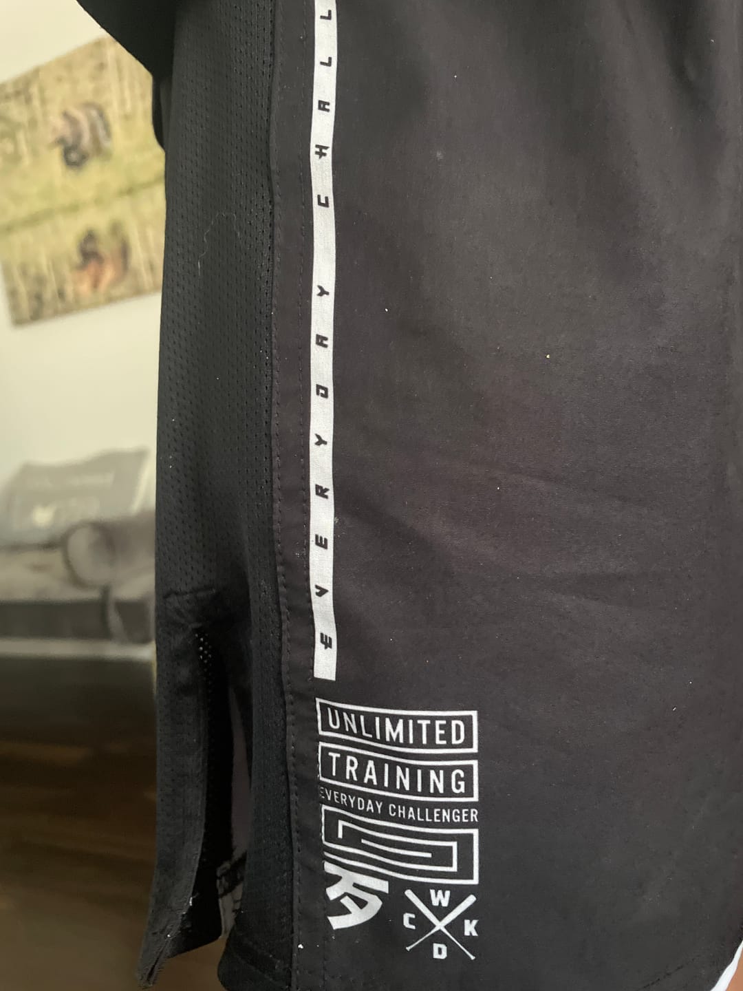 Customer photo review of WICKED1 GRAPPLING BJJ MMA SHORT EAGER TRACK BLACK