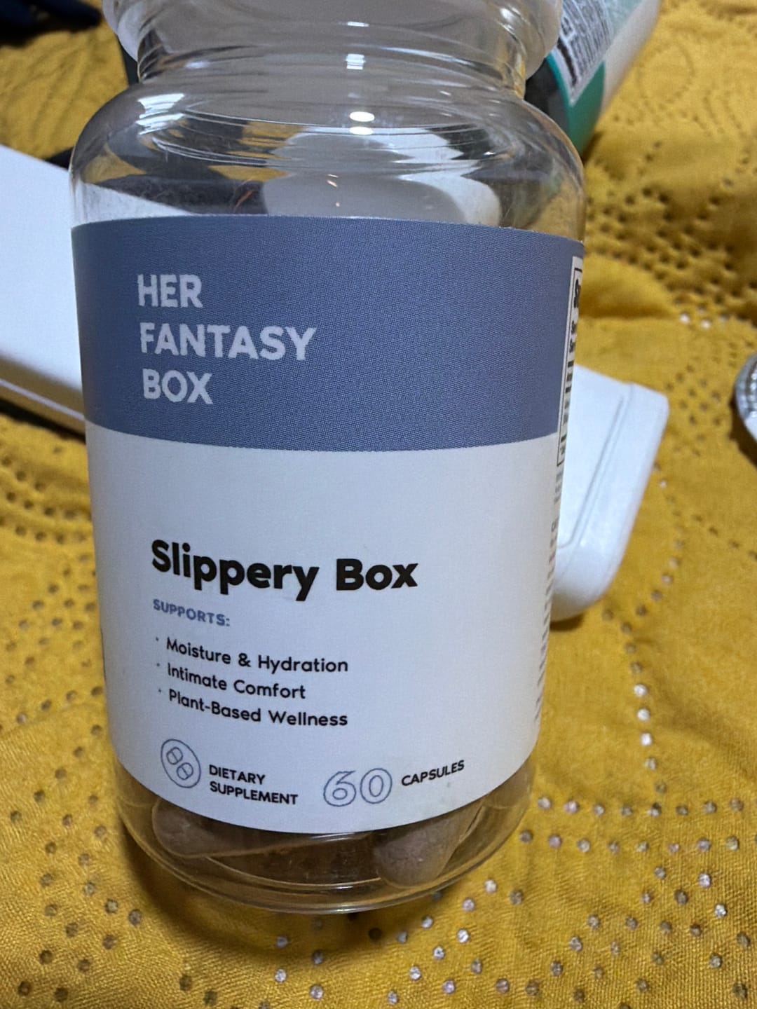 Customer photo review of Slippery Box - Extra Moisture Support Capsules