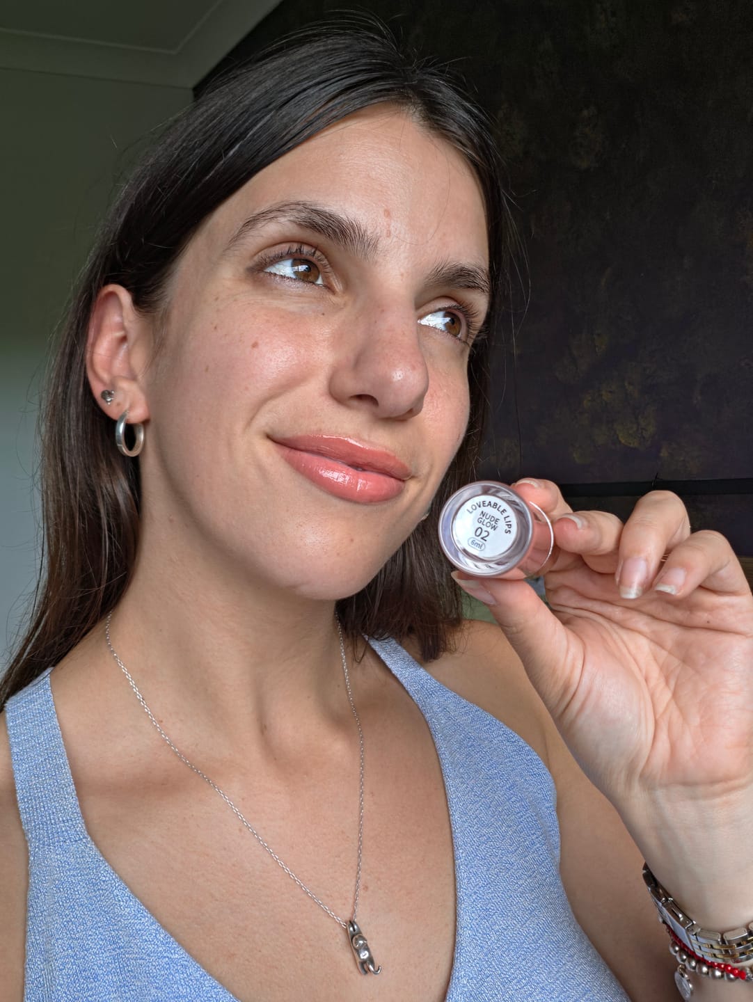Customer photo review of Nude Glow Lip Gloss